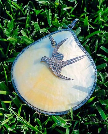 Shell Diamond Pendant