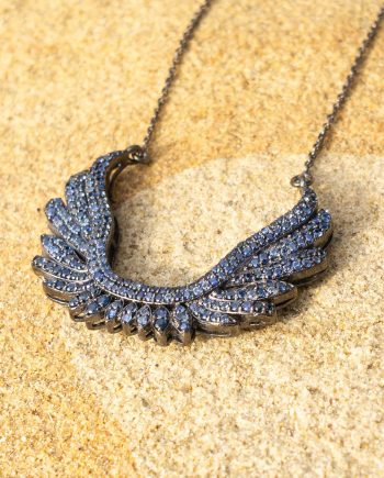 Double Wing Sapphire Necklace